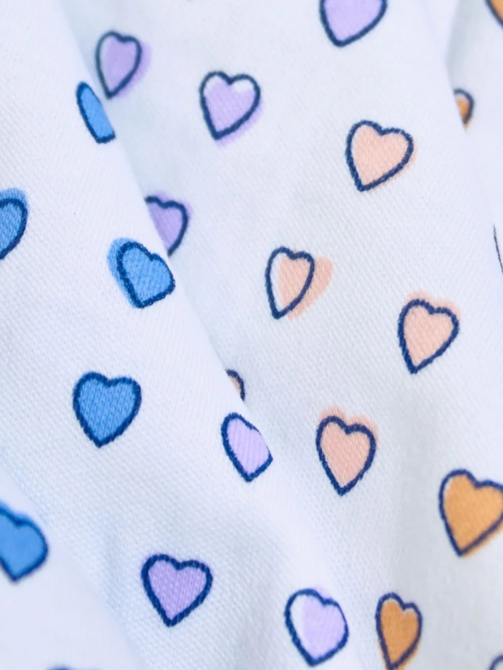 Roller Rabbit Disco Hearts Pajama Pants Rainbow Pima Cotton White Size Small - Picture 3 of 7
